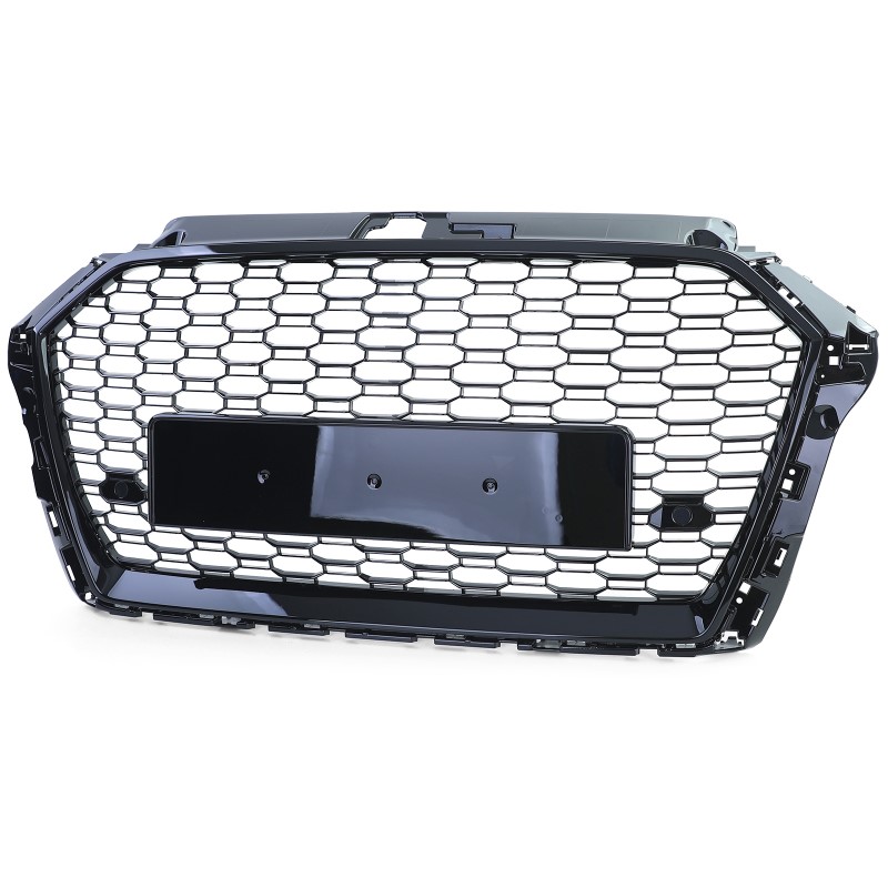 Grill Audi A3 8V RS3 look 17-20 Glans Zwart