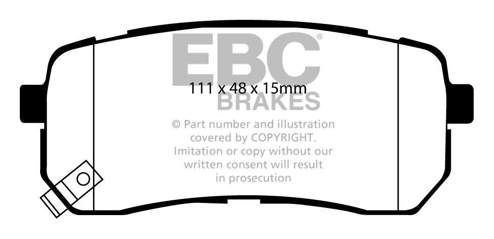 EBC Brakes HYUNDAI iX55 3.0 TD 2008-2009 Remblokken achterzijde