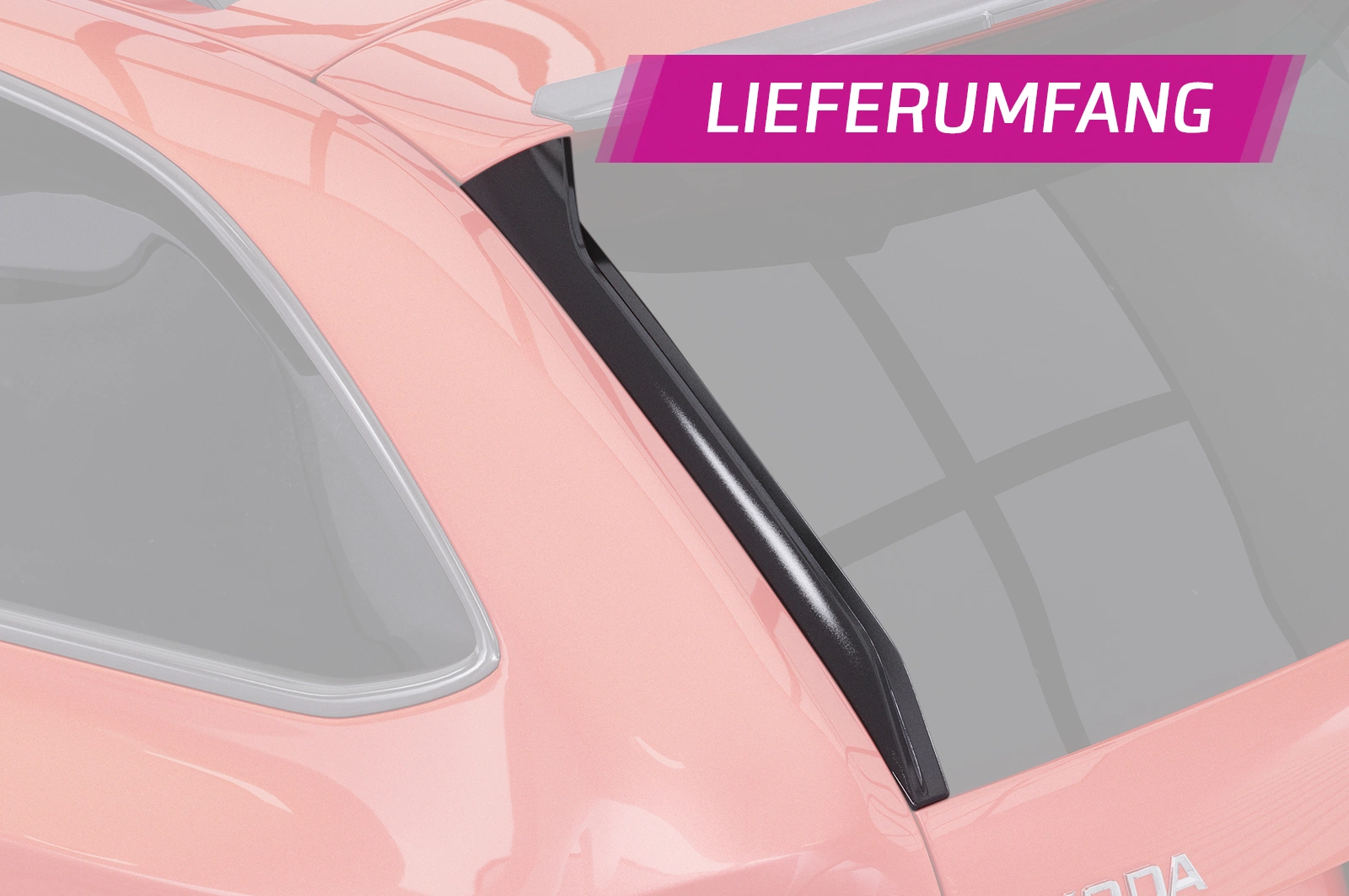 Achterspoiler Skoda Octavia 3 (Typ 5E) RS glans zwart