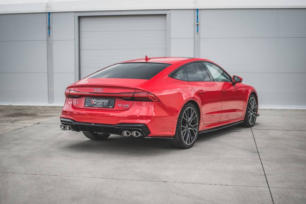 Diffuser Audi A7 C8 S-Line Maxton Glans Zwart Chrome Sierstukken