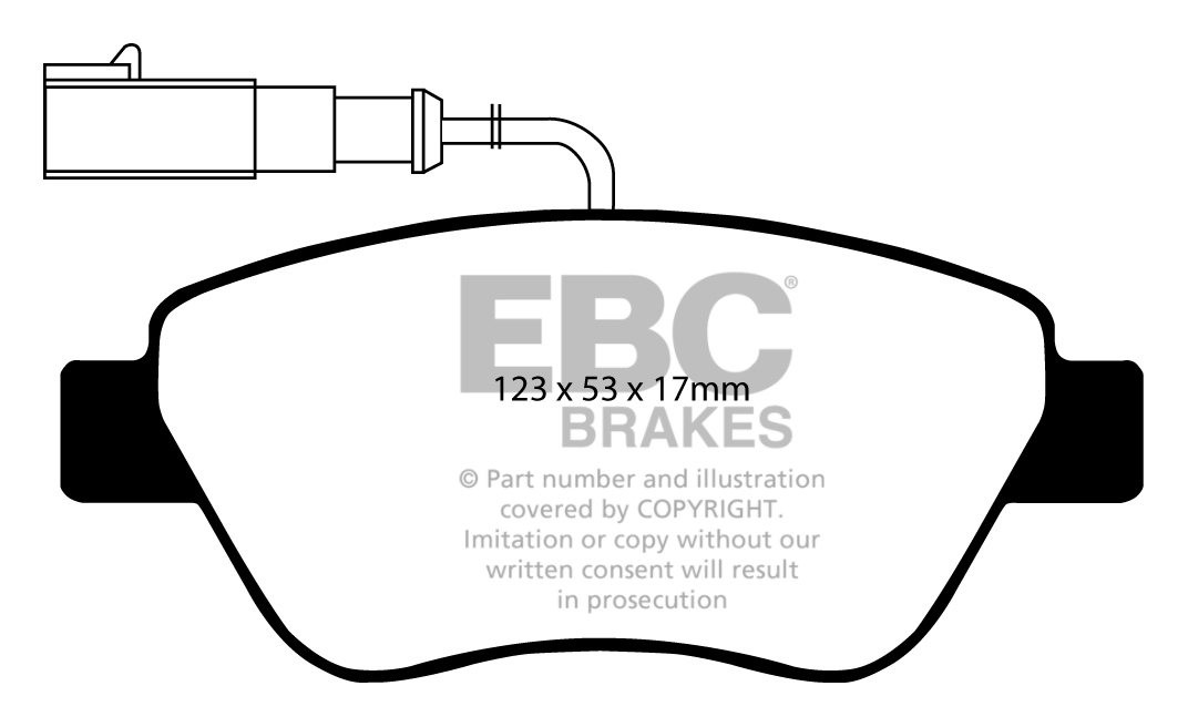 EBC Brakes FIAT Stilo 1.6 2001-2007 Remblokken voorzijde