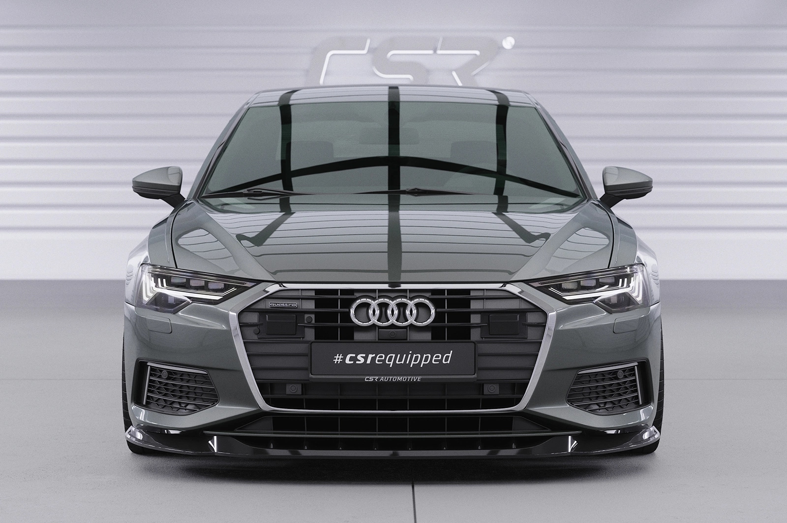 Voorspoiler Audi A6 C8 Glans Zwart van CSR Automotive (2018-2023)