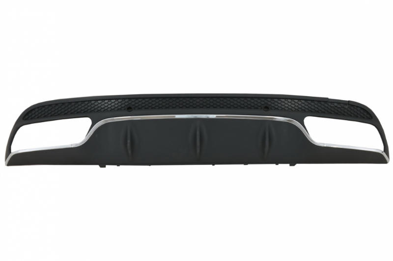 Achterbumper Diffusor Mercedes W205 C-Klasse C63 Design Zwarte Tips AMG Sport Line