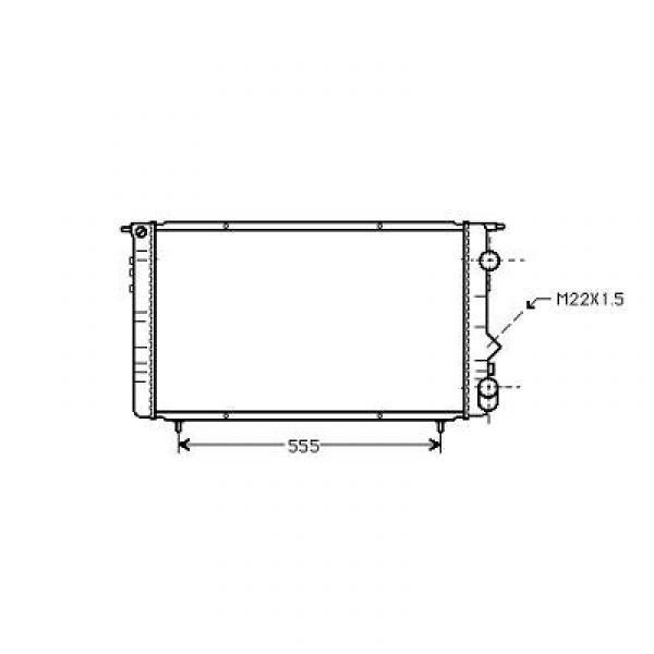 Radiator ESPACE 91-96 621x397x48 2.0/2.2 +AC
