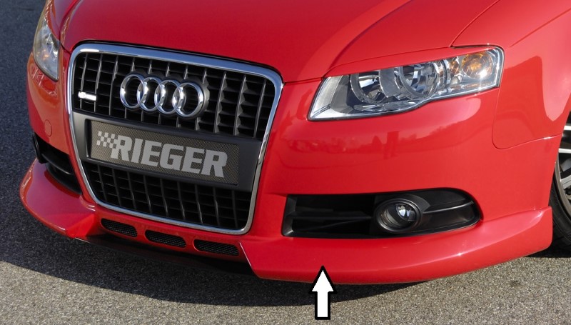 Voorspoiler met 3 extra air-intakes Audi A4 8E B7 11.04 Rieger