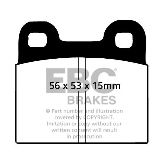EBC Brakes BMW 3.0 3.2 73-77 Remblokken achterzijde greenstuff