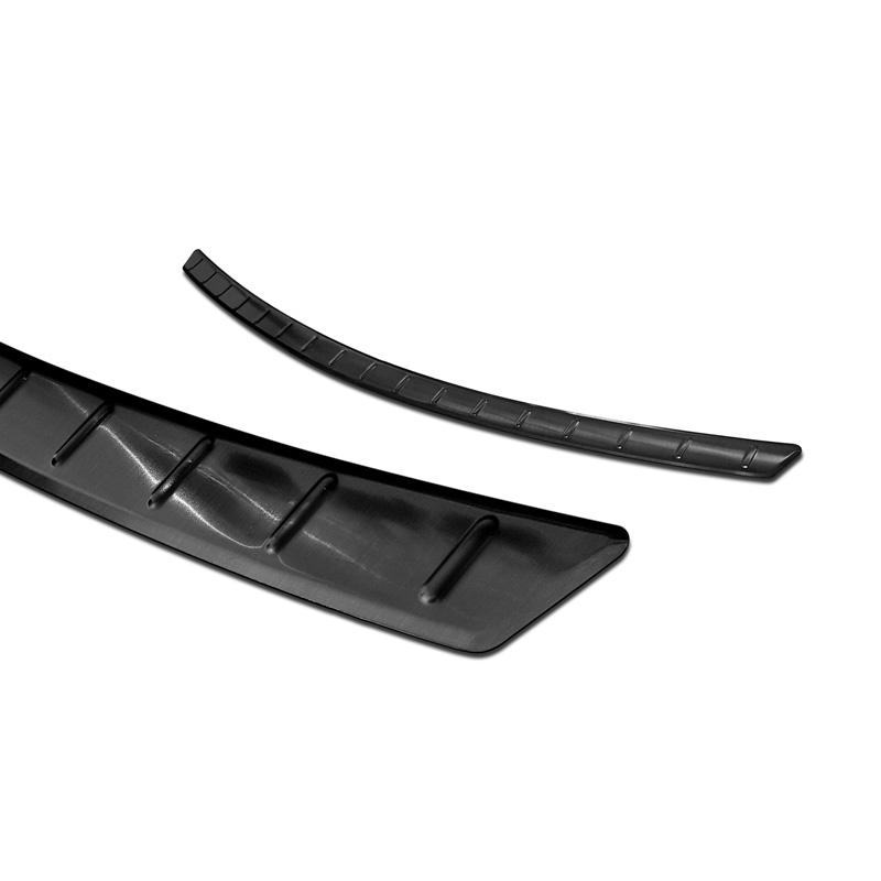 Zwart RVS Achterbumperprotector  Mercedes C-Klasse C205 Coupe AMG 2015-2021 'Ribs'