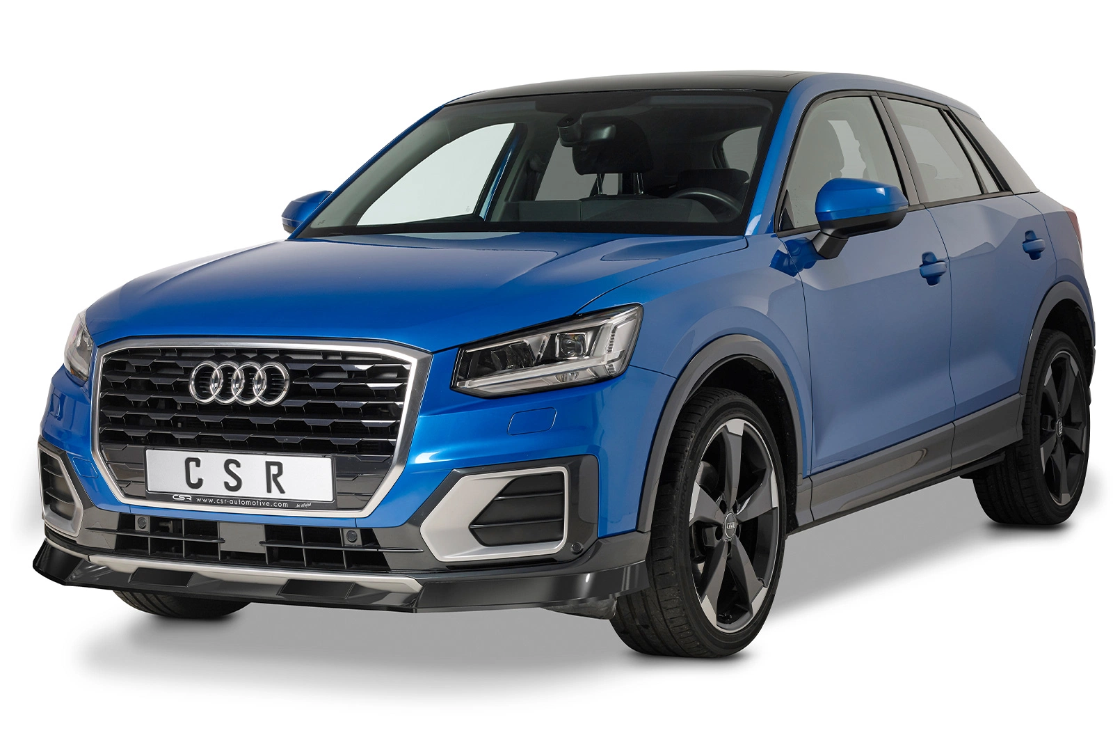 Voorspoiler Audi Q2 S-Line glans zwart – 2016–2020
