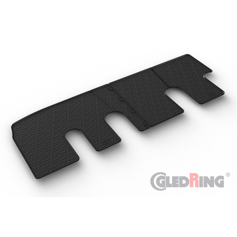 Gledring Rubbermatten  Fiat Talento 2016- / Renault Trafic 2014-2019 / Opel Vivaro 2014-2019 / Nissan NV300 2016- (Bus) (2de zitrij) (G profiel 2-delig + montageclips)