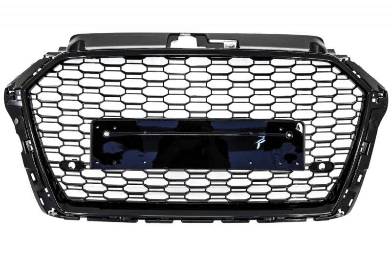 Grill Audi A3 8V RS3 look 17-20 Glans Zwart