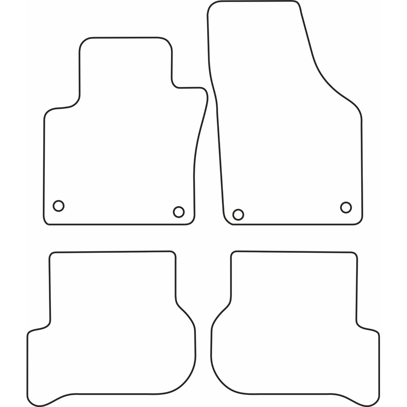 Automatten Velours  Volkswagen Golf Plus 2003-2007