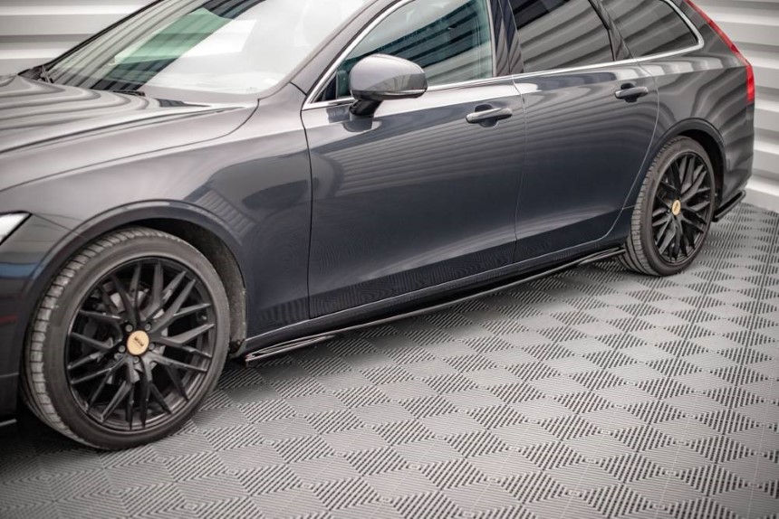 Zijskirts Volvo V90 Zwart Glans