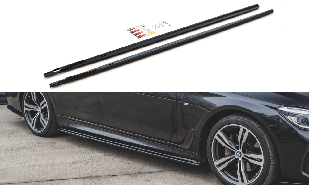 Zijskirts BMW 7-Serie G11 M Pakket Maxton Glans Zwart