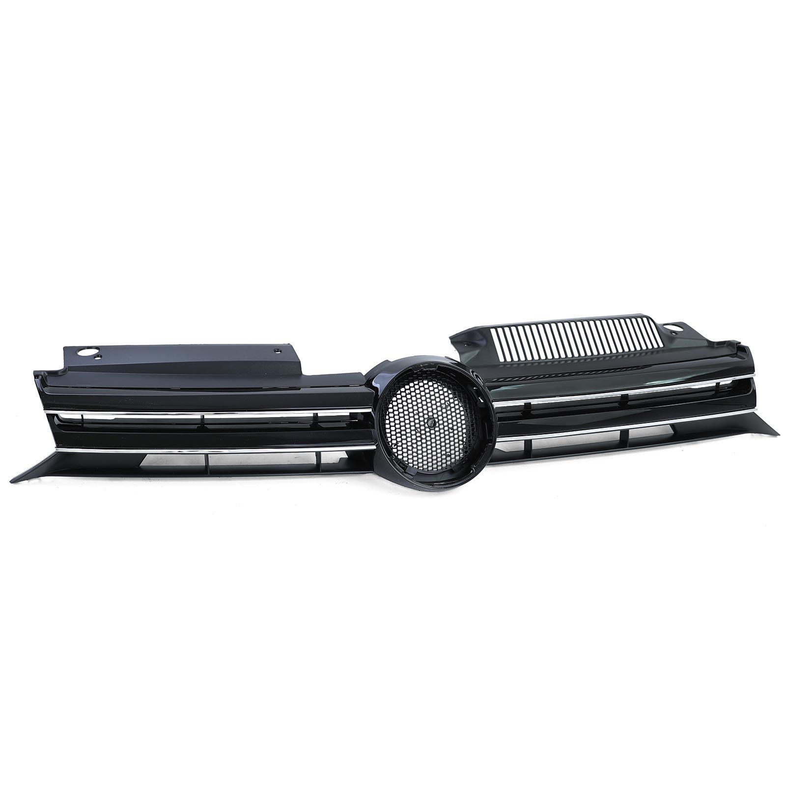 Grill VW Golf VI Glans Zwart / Chroom
