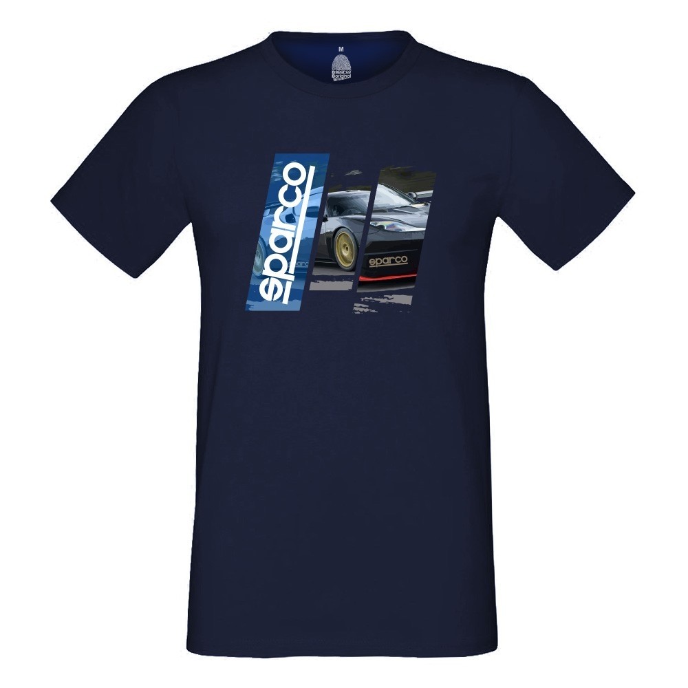 Sparco T-Shirt 'Track' Blauw