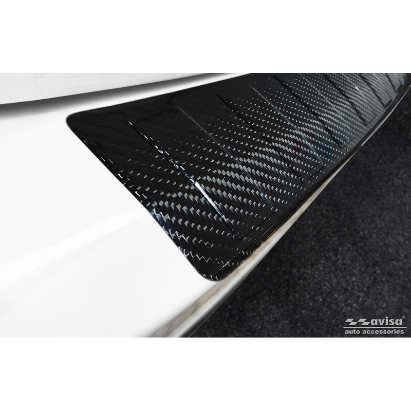 Echt 3D Carbon Achterbumperprotector  Mercedes GLS (X167) 2019-2023 & FL 2023- 'Ribs'