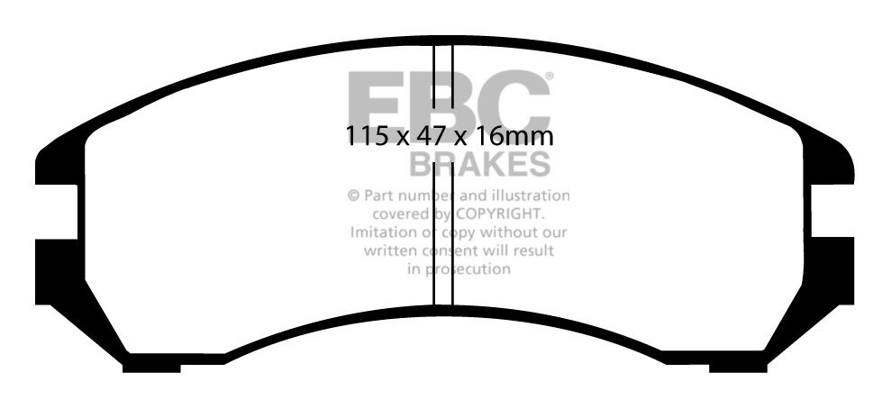 EBC Brakes NISSAN Silvia (S13) 1.8 88-91 Remblokken voorzijde