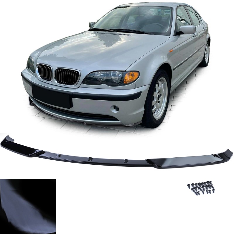 Voorspoiler BMW 3-Serie E46 Sedan/Touring 01-05 Glans Zwart