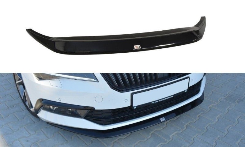 Voorspoiler Skoda Superb 3 Maxton Design glans zwart V.1