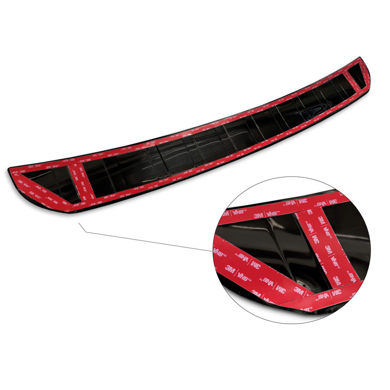 Zwart-Chroom RVS Achterbumperprotector  Mercedes GLB (X247) incl. AMG 2019- 'Ribs'