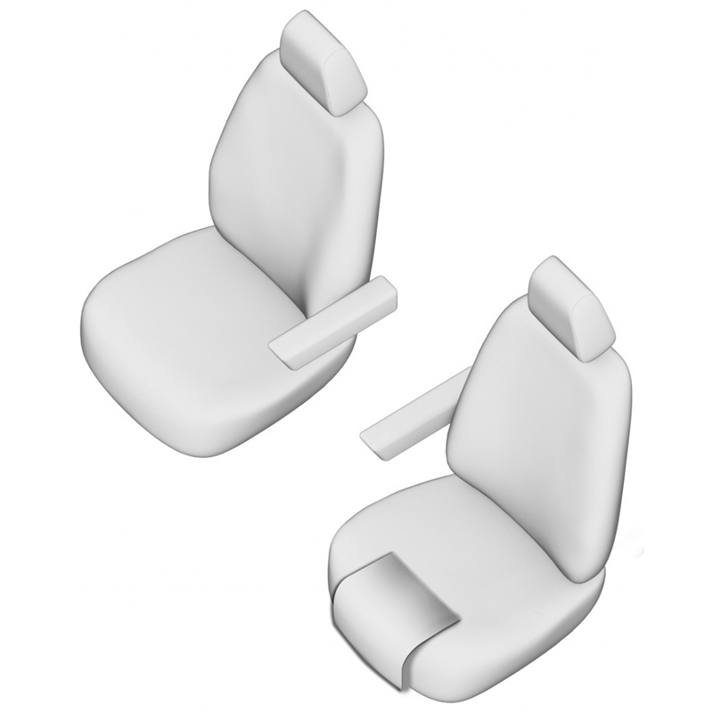 Original Design Stoffen Stoelhoezenset 1+1  Mercedes Sprinter 2018- (Comfortline)