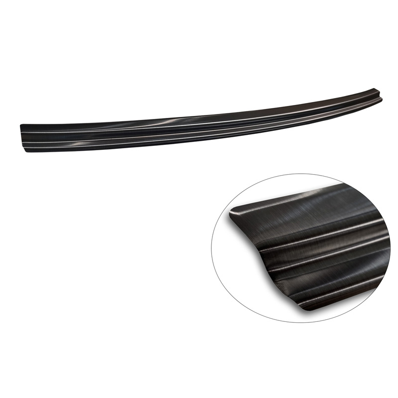 Zwart RVS Achterbumperprotector  Mercedes EQC (N293) 2019- 'Ribs'