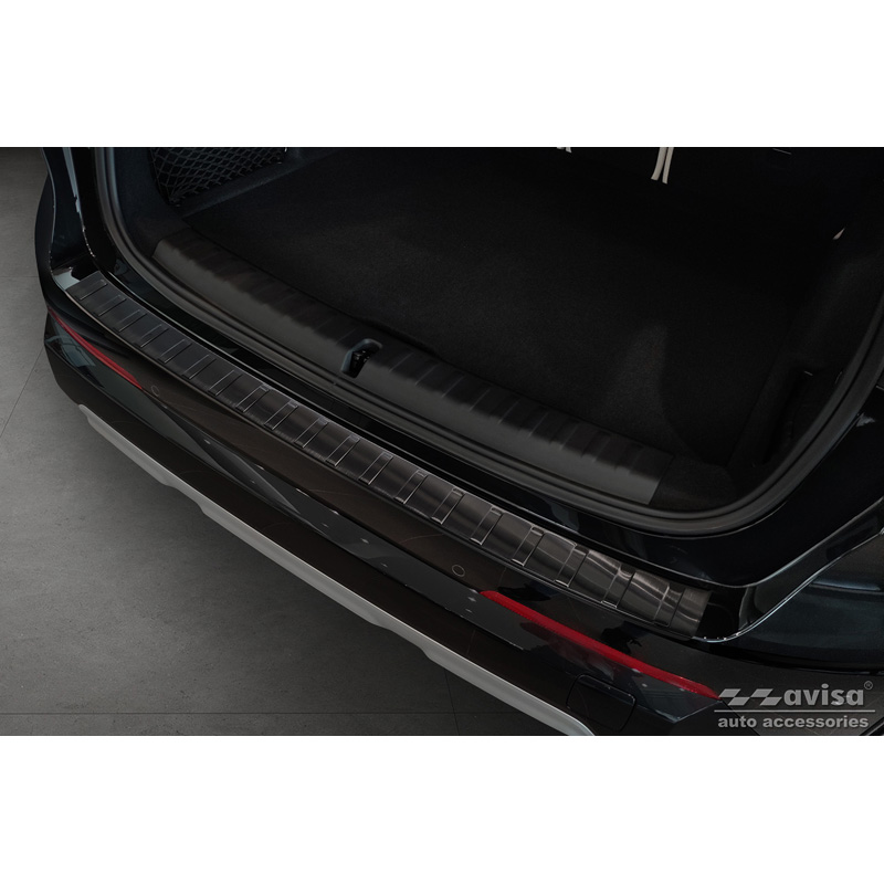 Zwart RVS Achterbumperprotector  BMW X1 U11 / U11 xLine 2022- 'Ribs'