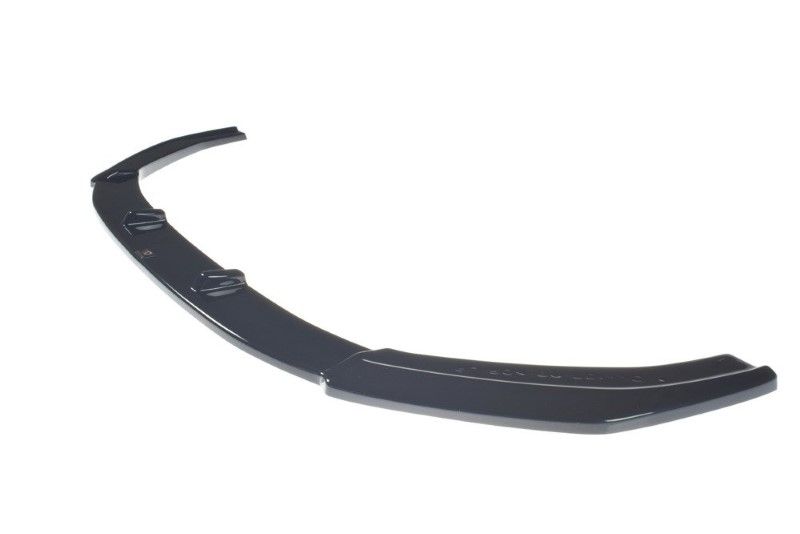Voorspoiler V.1 Audi RS4 B9 Maxton Glans Zwart