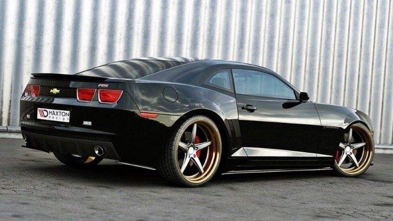 Zijskirts Diffusers Chevrolet Camaro V SS - US Versie (PREFACE) Glanzend Zwart
