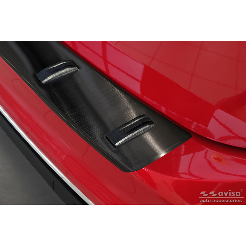 Zwart RVS Achterbumperprotector  Volkswagen Tiguan II 2016-2020 & Facelift 2020-2024 'STRONG EDITION'
