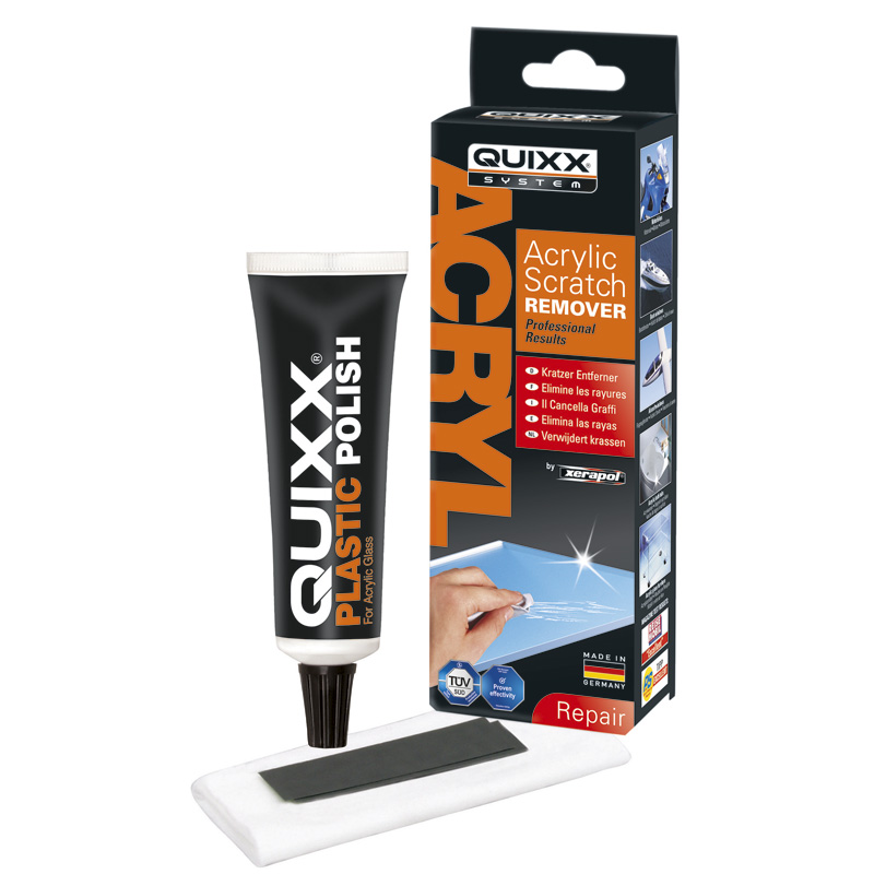 Quixx Xerapol Acrylic Scratch Remover / Krasverwijderaar (50g polish/1 doekje/2 schuurpapier)