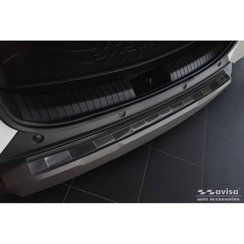 Zwart RVS Achterbumperprotector  Dacia Duster III 2024- 'Ribs'