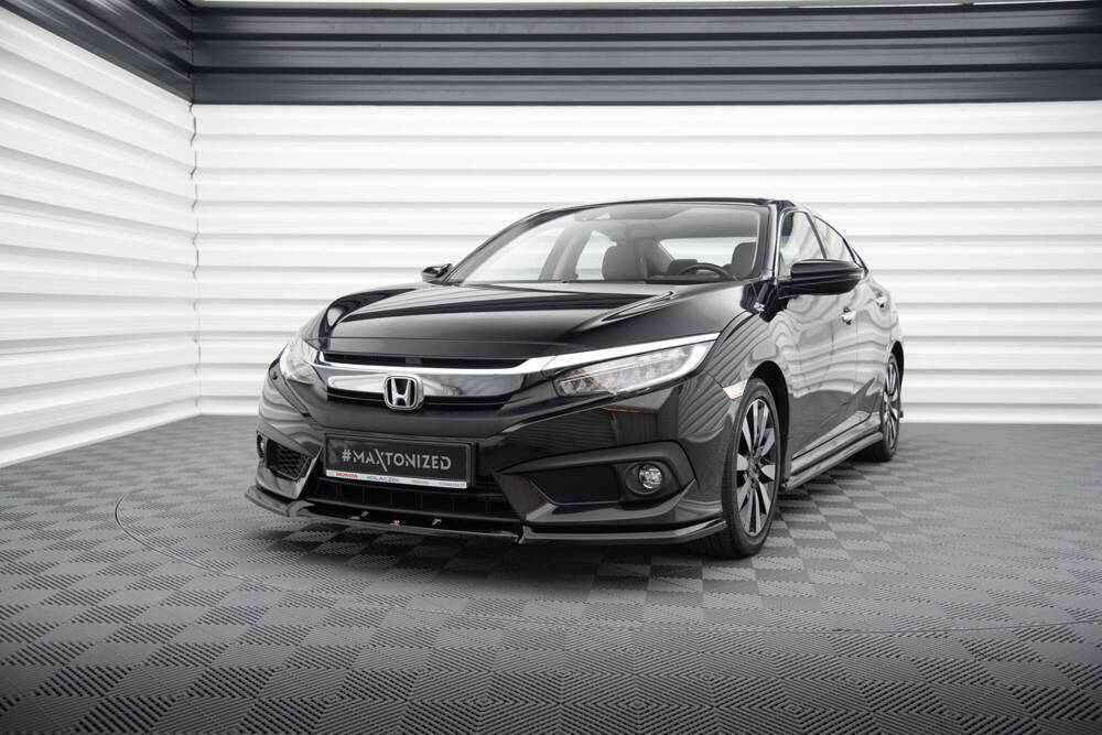 Voorspoiler V.1 Honda Civic Maxton Glans Zwart