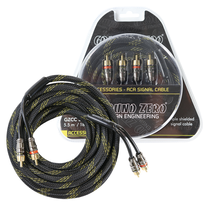 Ground Zero GZCC 5.5X-TP RCA Kabel 2-kanaals 5 meter