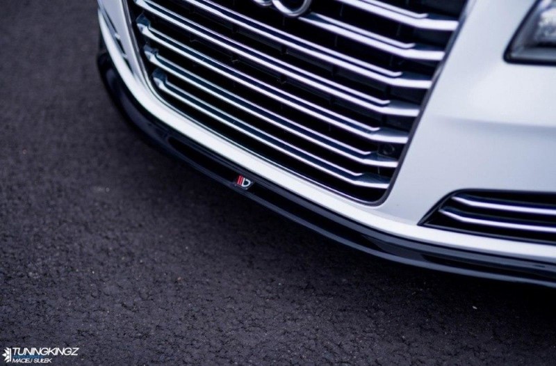 Voorspoiler Audi A8 D4 Glanzend Zwart