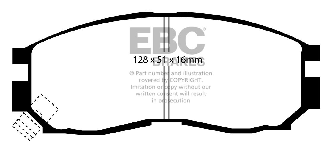 EBC Brakes MITSUBISHI Lancer 1.6 (ABS) 92-96 Remblokken voorzijd