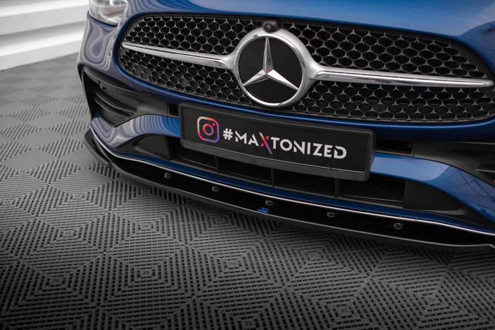 Voorspoiler V.2 Mercedes C Klasse AMG Pakket / C43 AMG W206 Maxton Glans Zwart