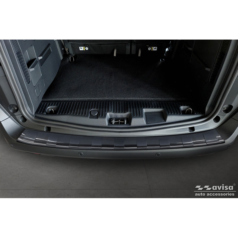 Zwart RVS Achterbumperprotector  Ford Tourneo Courier II / Transit Courier II 2023- 'Ribs'