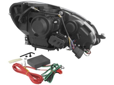 Koplampen Mercedes C-Klasse W204 07-12 Zwart