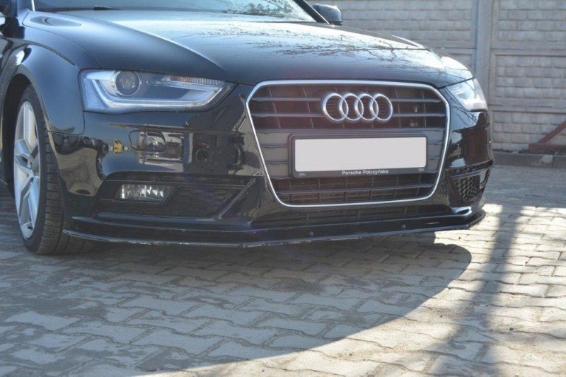 Voorspoiler Audi A4 B8 FL V.1 Glanzend Zwart