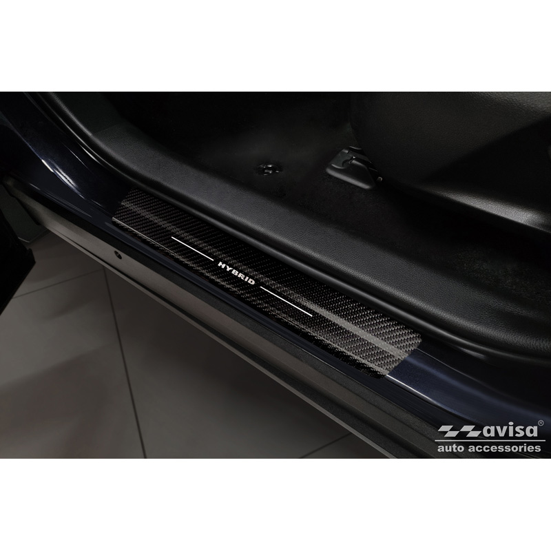 3D Zwart Carbon Instaplijsten  Toyota RAV-4 (5th Gen) 2018- & Suzuki Across 2022- 'Hybrid' 2-delig