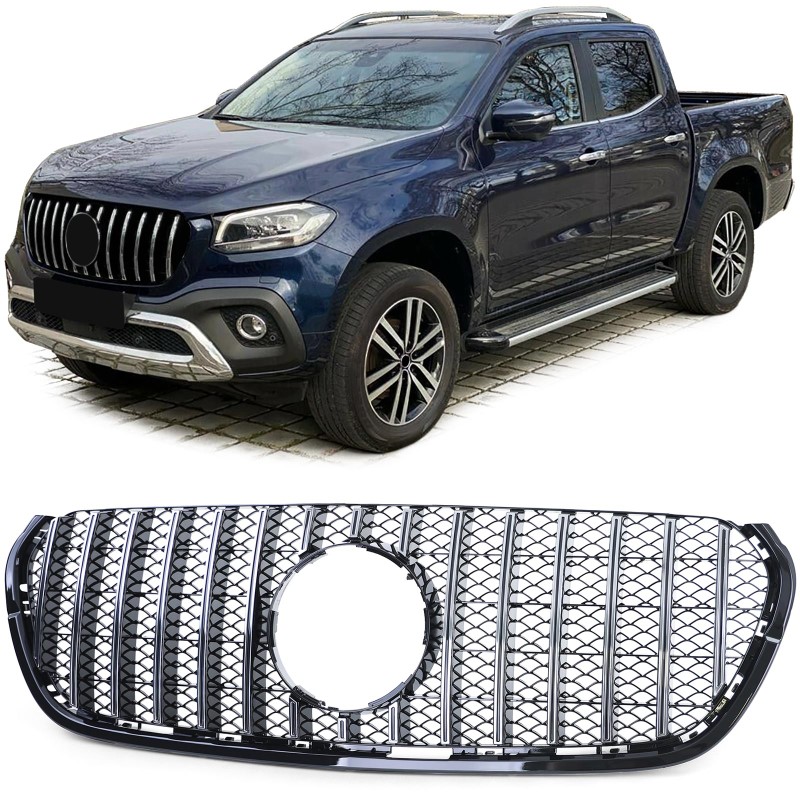 Grill Mercedes X klasse W470 17-20 GT Look Zwart/Chroom