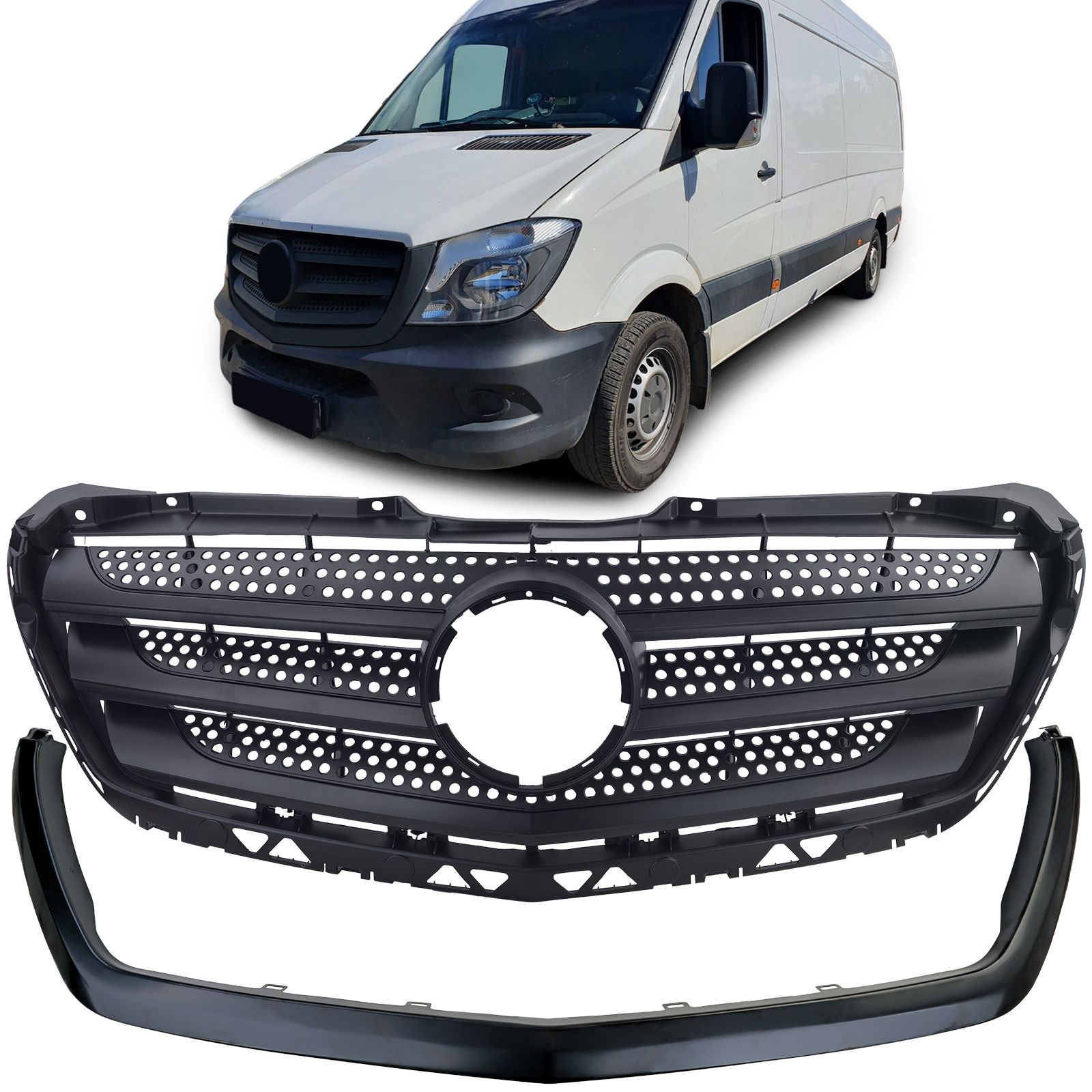 Grill met frame Mercedes Sprinter W906 Facelift 2013–2018