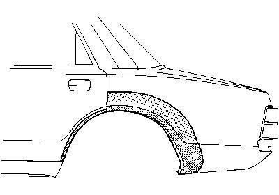 spatbordrand, 4 drs, links, 1979-Volvo 240, 1974 -1991