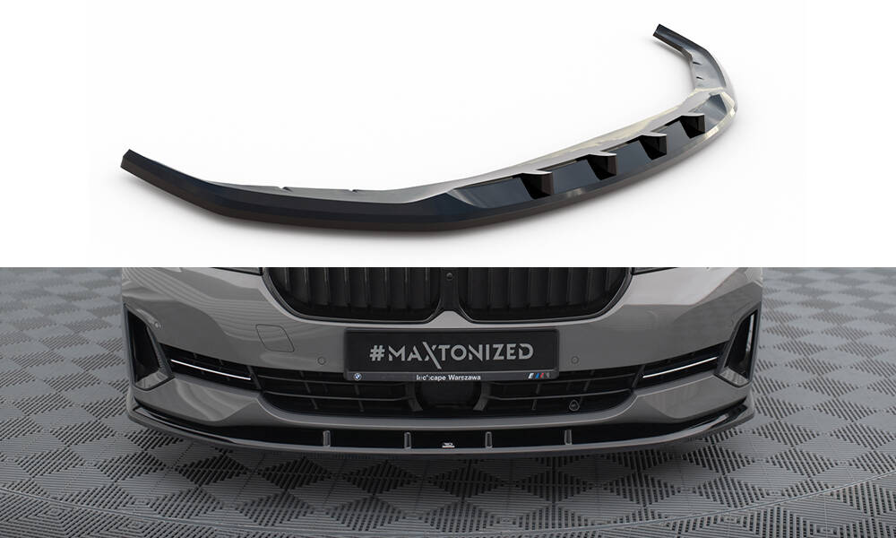 Voorspoiler V.1 BMW 5 Serie FL Maxton Glans Zwart