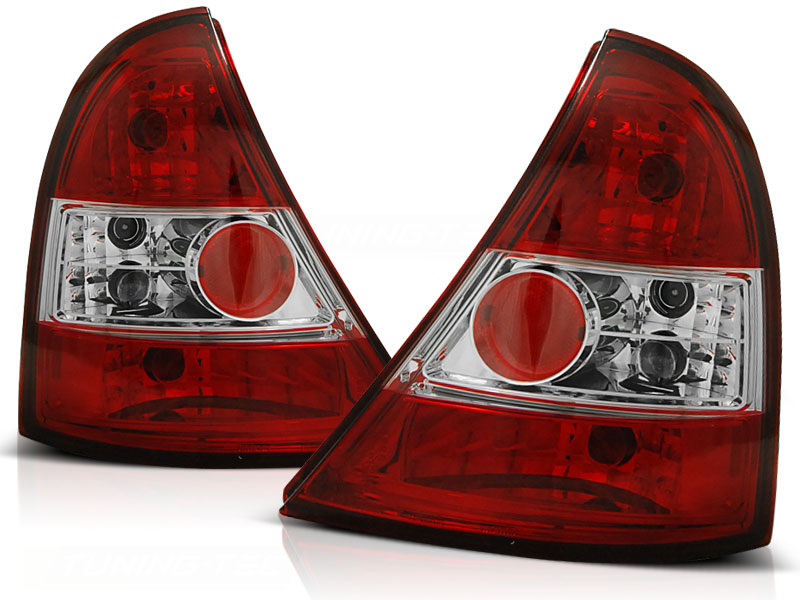 Achterlichten Renault Clio B '98-'05 Rood/wit