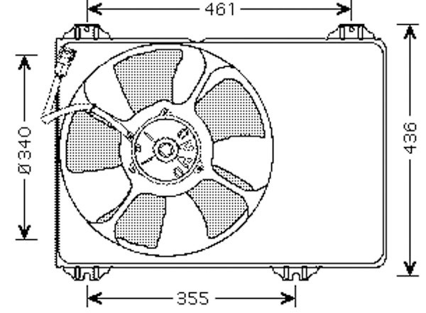 Radiator FAN COMPLEET SWIFT 05->> +/-AC