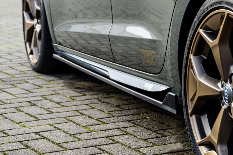 Zijskirts Audi A1 GB S-Line Sportback Glans Zwart