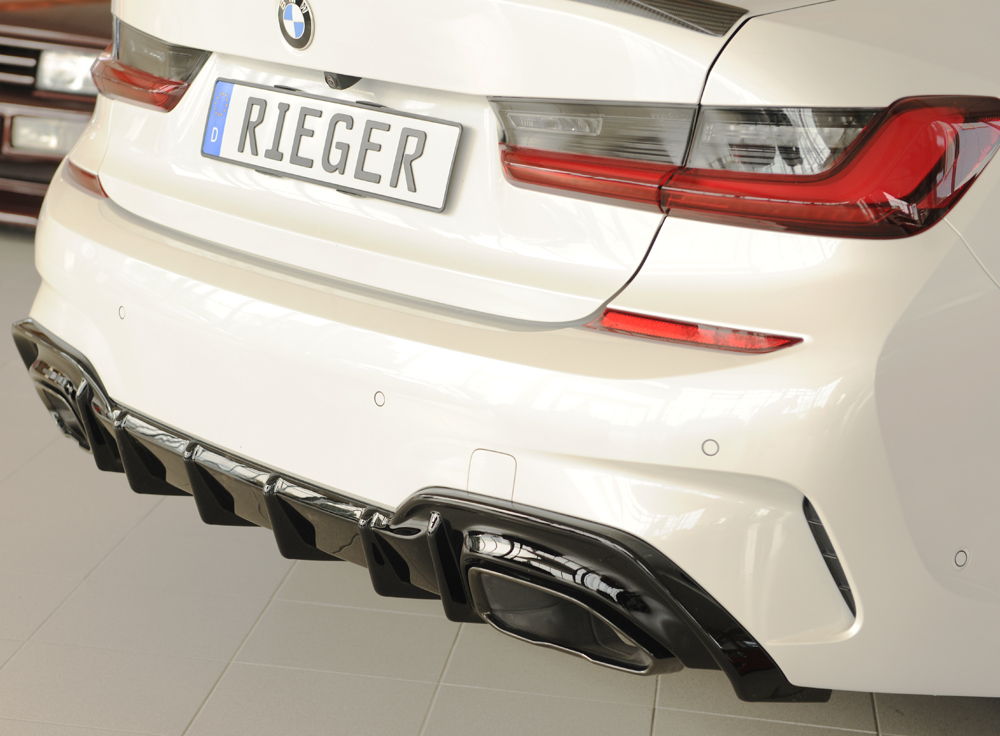Diffuser BMW 3 Serie G20 M340i Rieger Glans Zwart