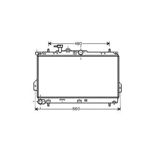 Radiator MATRIX 01-05 360x624 +/-AC 1.6+1.8-16V.